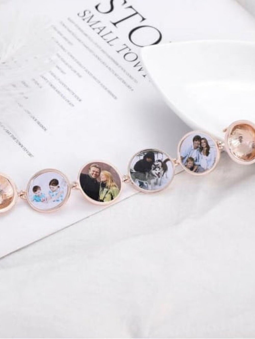 Rose Gold Picture Locket Necklace Hidden Photo Pendant Memory Keepsake Gift - Picture 2 of 7